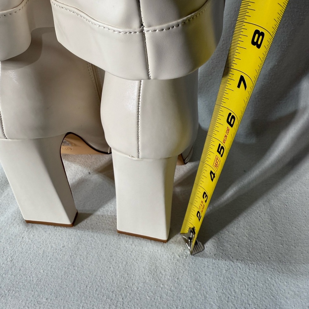 Lulus Lorlia Almond Square toe Knee High boots Size 8.5 - Picture 8 of 12